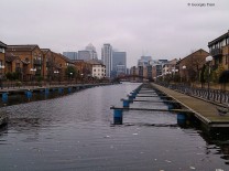 inner docks view to Canary Wharf