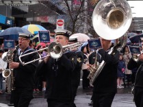 Navy brass band parade